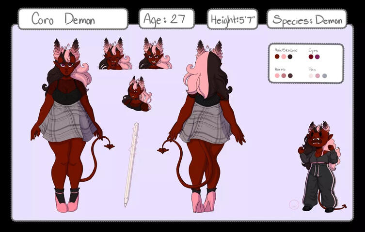 Coro Demon character sheet